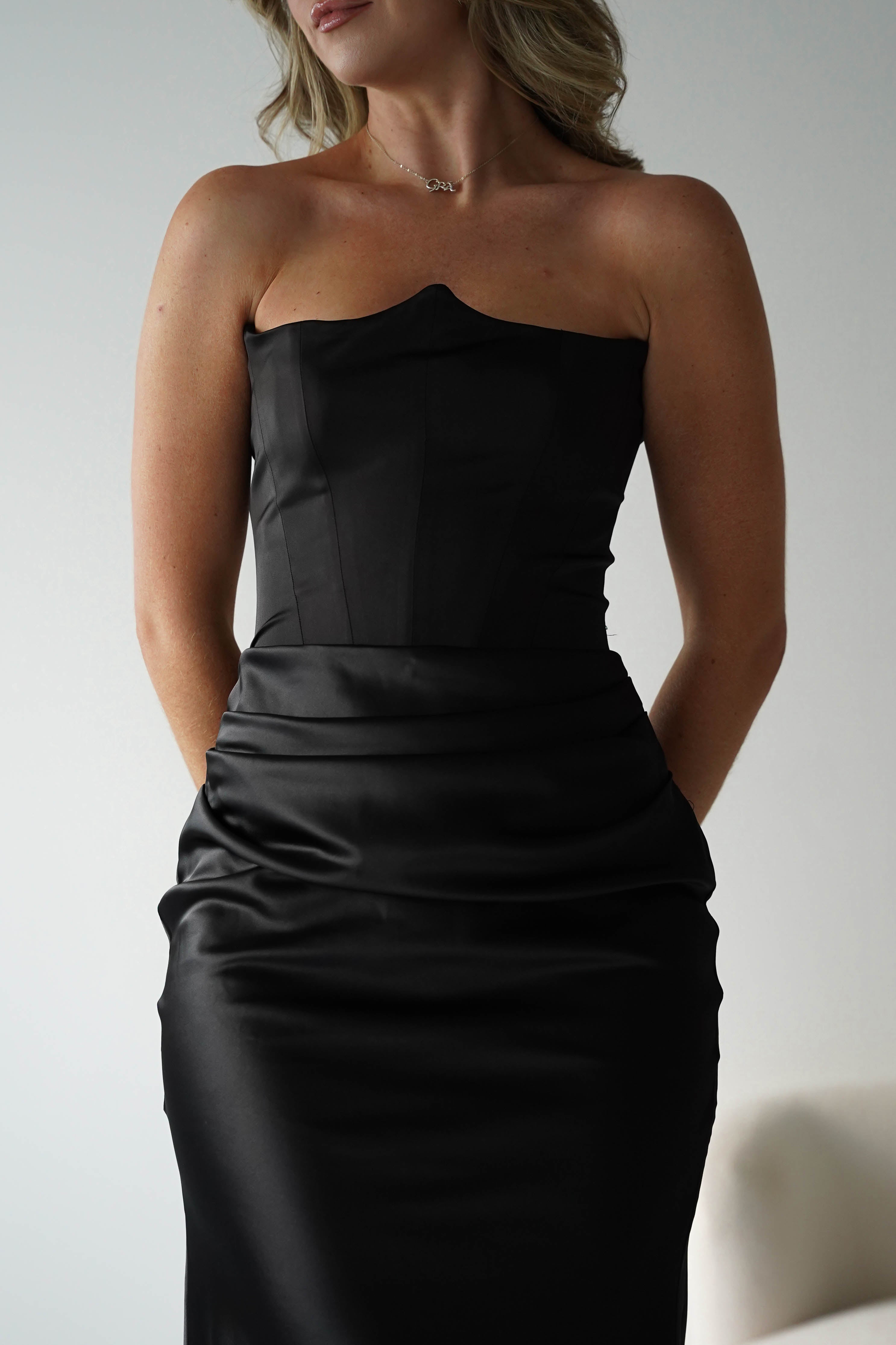 Cinderella Dresses 1*DONE -CINDERALLA-T816- CORSET BLACK GOWN