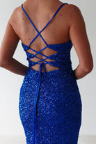 Clarisse Bodycon Sequin Gown | Royal Blue - Oh Hello Clothing