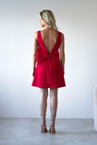 Emmie Bow Back Mini Dress | Red | Oh Hello Clothing | XS (6)