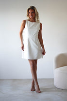 Emmie Bow Back Mini Dress | White | Oh Hello Clothing | XS (6)