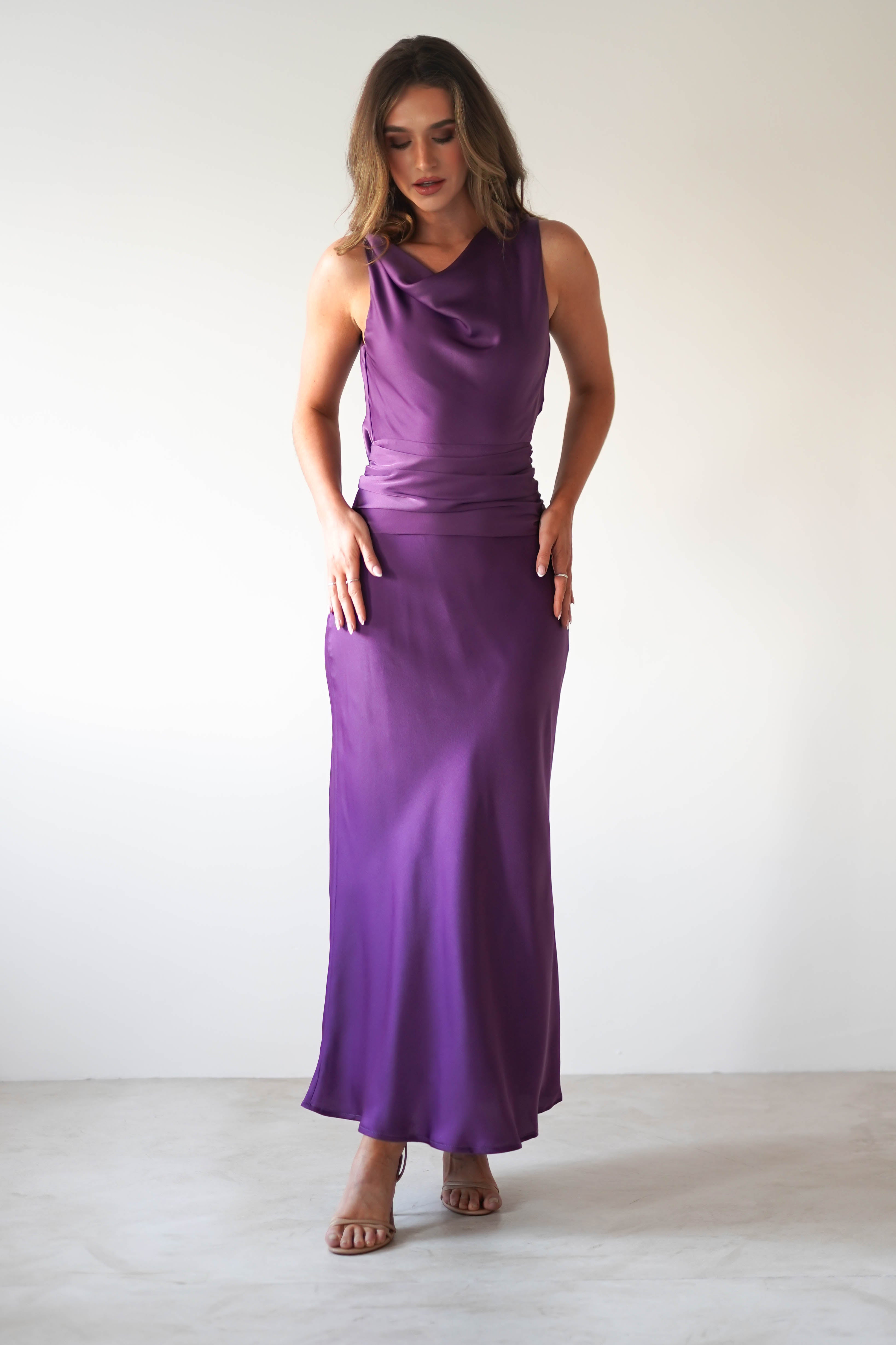 River Backless Maxi Dress | Deep Purple | Oh Hello Clothing | XS (6)
