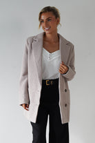 Reno Tailored Over Sized Coat | Taupe | Oh Hello Clothing | XS (6)