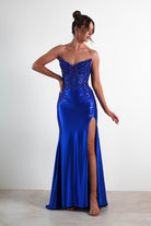 Dallas Luxe Embellished Gown | Royal Blue | Oh Hello Clothing | S (8)