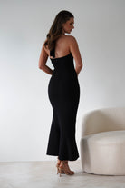 Damaris Textured Midi Dress | Black | Oh Hello Clothing | XS (6)