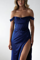Dionne Soft Coset Maxi Gown | Navy | Oh Hello Clothing | S (8)