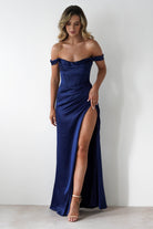 Dionne Soft Coset Maxi Gown | Navy | Oh Hello Clothing | S (8)