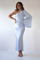 Sylvana Silky Maxi Dress | Blue - Oh Hello Clothing