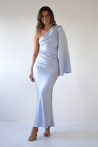 Sylvana Silky Maxi Dress | Blue - Oh Hello Clothing