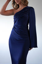 Sylvana Silky Maxi Dress | Navy - Oh Hello Clothing