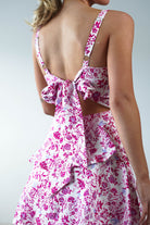 Emily Floral Ruffle Maxi Dress | Pink Print - Oh Hello Clothing