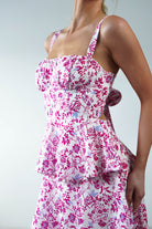 Emily Floral Ruffle Maxi Dress | Pink Print - Oh Hello Clothing