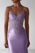 Eternity Glitter Bodycon Gown | Lilac - Oh Hello Clothing