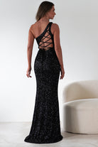 Charley Sequin Bodycon Gown | Black | Oh Hello Clothing | S (8)