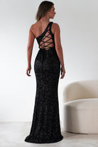 Charley Sequin Bodycon Gown | Black | Oh Hello Clothing | S (8)