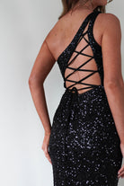 Charley Sequin Bodycon Gown | Black | Oh Hello Clothing | S (8)