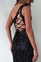 Charley Sequin Bodycon Gown | Black | Oh Hello Clothing | S (8)