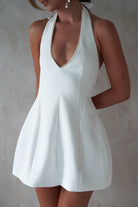 Peyton Pearl Detail Mini Dress | White | Oh Hello Clothing | XS (6)