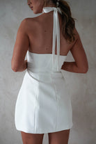 Peyton Pearl Detail Mini Dress | White | Oh Hello Clothing | XS (6)
