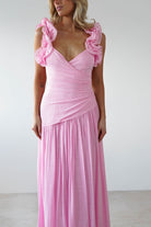 Lara Ruffle Detail Midaxi | Pink | Oh Hello Clothing | XS (6)