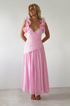 Lara Ruffle Detail Midaxi | Pink | Oh Hello Clothing | XS (6)