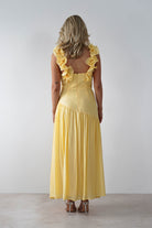 Lara Ruffle Detail Midaxi | Yellow | Oh Hello Clothing | XS (6)