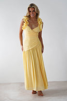 Lara Ruffle Detail Midaxi | Yellow | Oh Hello Clothing | XS (6)