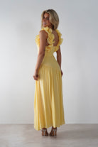 Lara Ruffle Detail Midaxi | Yellow | Oh Hello Clothing | XS (6)