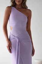 Georgia Mesh Midaxi Dress | Lilac | Oh Hello Clothing | XS (6)