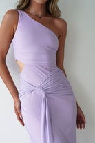 Georgia Mesh Midaxi Dress | Lilac | Oh Hello Clothing | XS (6)