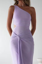 Georgia Mesh Midaxi Dress | Lilac | Oh Hello Clothing | XS (6)