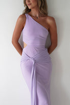 Georgia Mesh Midaxi Dress | Lilac | Oh Hello Clothing | XS (6)