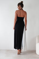 Unika Halterneck Maxi Dress | Black/White | Oh Hello Clothing | XS (6)