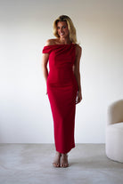 Shayna Off The Shouler Midaxi | Red | Oh Hello Clothing | XS (6)