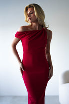 Shayna Off The Shouler Midaxi | Red | Oh Hello Clothing | XS (6)