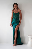 Dallas Luxe Embellished Gown | Emerald Green | Oh Hello Clothing | XS (6)