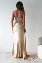 Lavelle Glitter Bodycon Gown | Gold | Oh Hello Clothing | XS (6)