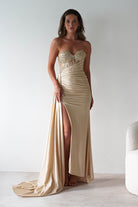 Lavelle Glitter Bodycon Gown | Gold | Oh Hello Clothing | XS (6)