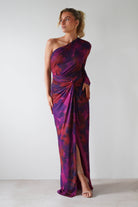 Criselda Bodycon Gathered Maxi Dress | Mixed Print | Oh Hello Clothing | S (8)