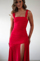 Milla Jersey Bodycon Maxi Dress | Red - Oh Hello Clothing