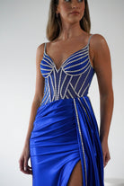 Leonardo Diamante Bodycon Gown | Royal Blue | Oh Hello Clothing | S (8)