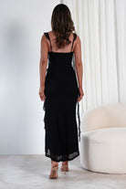 Mhissa Ruffle Maxi Dress | Black | Oh Hello Clothing | XS (6)