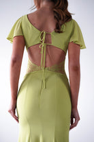 Preston Flutter Sleeve Maxi Dress | Lime Green - Oh Hello Clothing