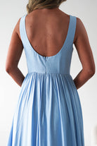 Monroe Skater Midaxi Dress | Blue | Oh Hello Clothing | XS (6)