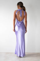 Natalia Soft Satin Maxi Dress | Lavendar - Oh Hello Clothing