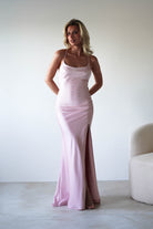 Elsa Matte Satin Maxi Gown | Blush Pink | Oh Hello Clothing | XS (6)
