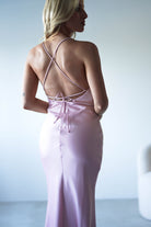 Elsa Matte Satin Maxi Gown | Blush Pink | Oh Hello Clothing | XS (6)