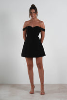 Petra Off the Shoulder Mini Dress | Black | Oh Hello Clothing | S (8)