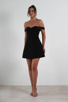 Petra Off the Shoulder Mini Dress | Black | Oh Hello Clothing | S (8)