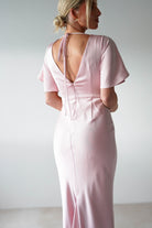 Olivia Soft Matte Satin Maxi Dress | Blush Pink | Oh Hello Clothing | XS (6)