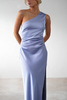 Meera Soft Matte Satin Midaxi Dress | Periwinkle Blue - Oh Hello Clothing